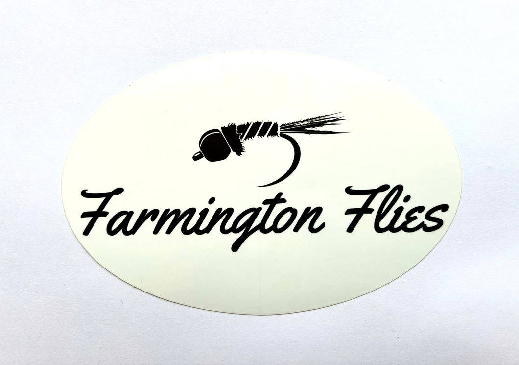 Farmington Flies Oval Sticker 6x4